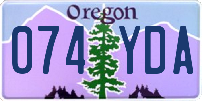 OR license plate 074YDA