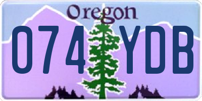 OR license plate 074YDB