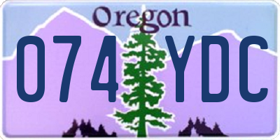 OR license plate 074YDC
