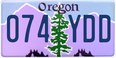 OR license plate 074YDD