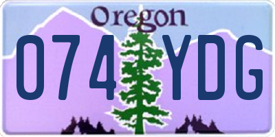 OR license plate 074YDG