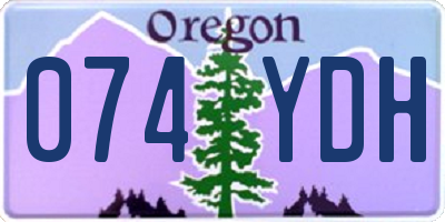 OR license plate 074YDH