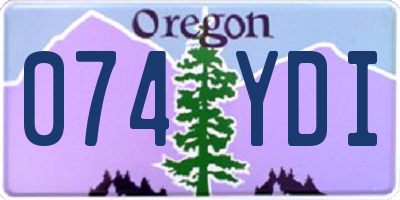 OR license plate 074YDI