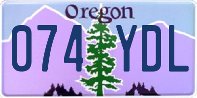 OR license plate 074YDL