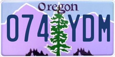 OR license plate 074YDM
