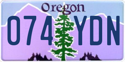 OR license plate 074YDN
