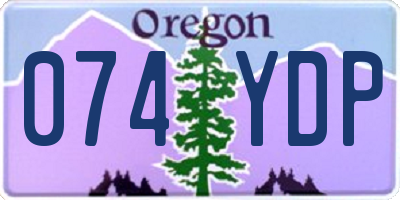 OR license plate 074YDP
