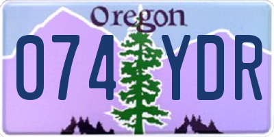 OR license plate 074YDR
