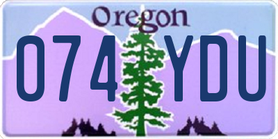 OR license plate 074YDU