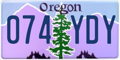 OR license plate 074YDY