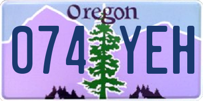 OR license plate 074YEH