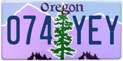 OR license plate 074YEY