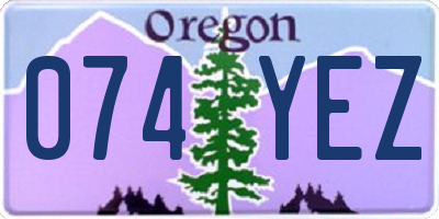 OR license plate 074YEZ