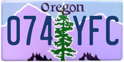 OR license plate 074YFC