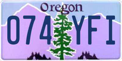 OR license plate 074YFI
