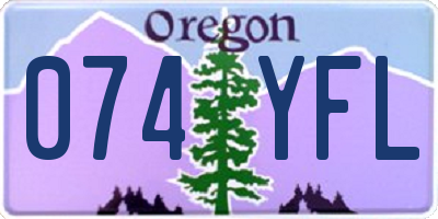 OR license plate 074YFL