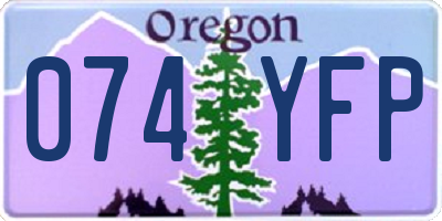 OR license plate 074YFP