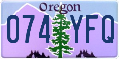 OR license plate 074YFQ