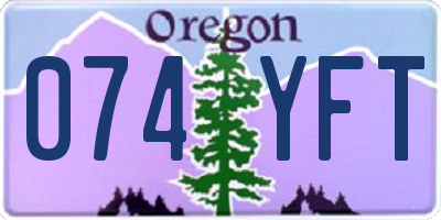 OR license plate 074YFT