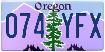OR license plate 074YFX