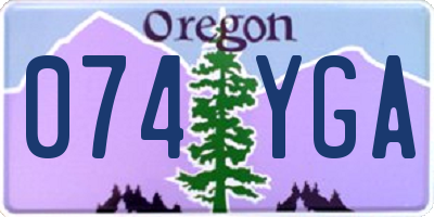 OR license plate 074YGA