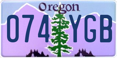 OR license plate 074YGB