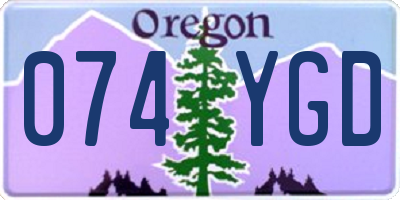 OR license plate 074YGD