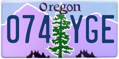 OR license plate 074YGE