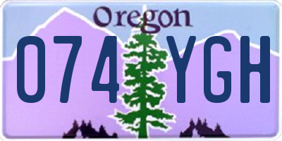 OR license plate 074YGH