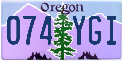OR license plate 074YGI