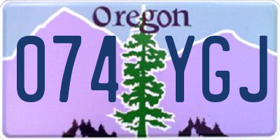 OR license plate 074YGJ