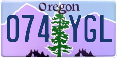 OR license plate 074YGL
