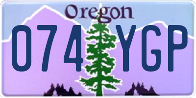 OR license plate 074YGP