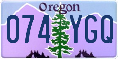 OR license plate 074YGQ