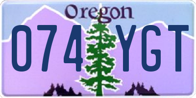 OR license plate 074YGT