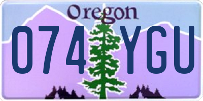 OR license plate 074YGU
