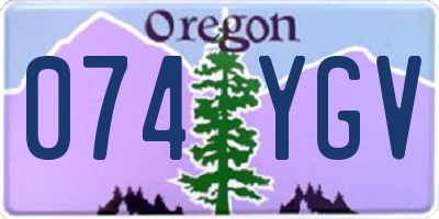 OR license plate 074YGV