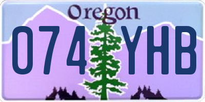 OR license plate 074YHB