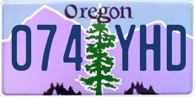 OR license plate 074YHD