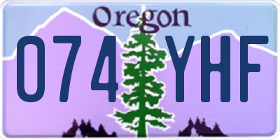 OR license plate 074YHF
