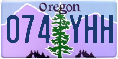 OR license plate 074YHH