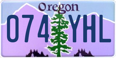 OR license plate 074YHL