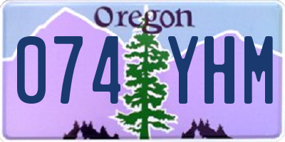 OR license plate 074YHM