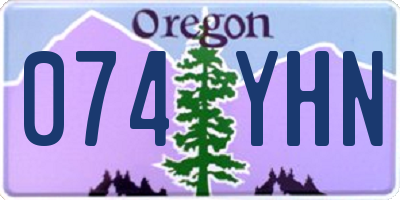 OR license plate 074YHN