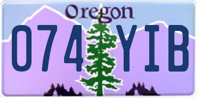 OR license plate 074YIB