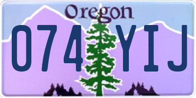 OR license plate 074YIJ