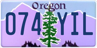 OR license plate 074YIL