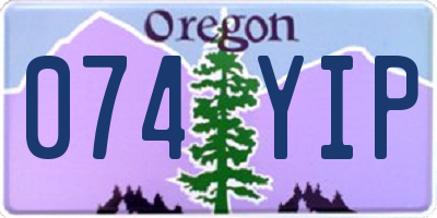 OR license plate 074YIP