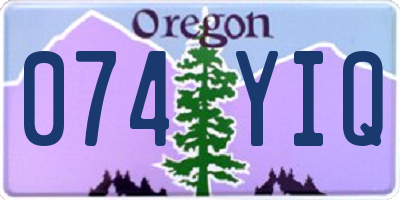 OR license plate 074YIQ