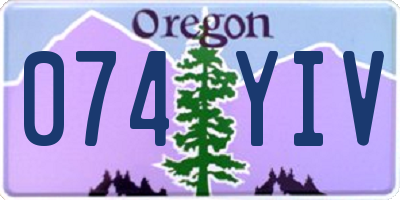 OR license plate 074YIV